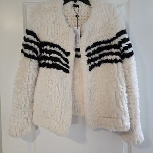 Love Token Cream and Black Teddy Jacket